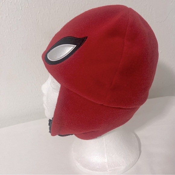 GAP Marvel Toddler S/M Spiderman Trapper Hat Sherpa Lining Full Head Coverage - Picture 4 of 9